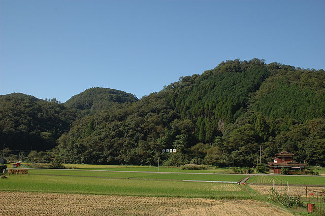 兵庫県佐用郡佐用町にある上月城跡（出所：<a href="https://ja.wikipedia.org/wiki/%E4%B8%8A%E6%9C%88%E5%9F%8E" target="_blank">wikipedia</a>）