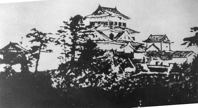 明治時代に破却される前の岡崎城