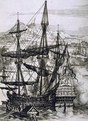 スペインのガレオン船