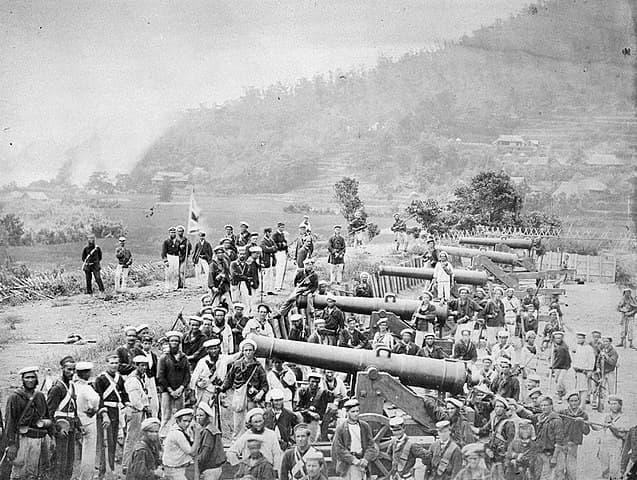 下関戦争で連合国に占拠された長府の前田砲台（出典：wikipedia）
