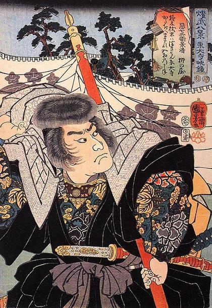 「悪七兵衛景清」を描いた浮世絵（歌川国芳 画、出典：wikipedia）