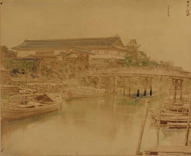 浅草橋門（『旧江戸城写真帖』より、1871年撮影。出典：Colbase）