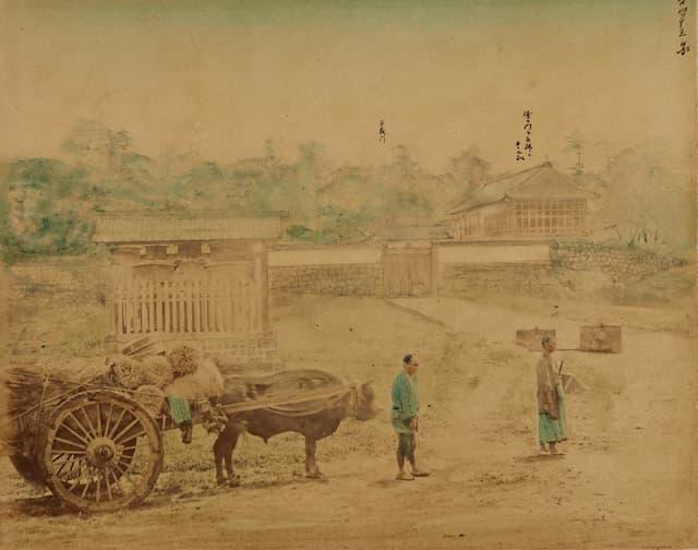 半蔵門（『旧江戸城写真帖』より、1871年撮影。出典：Colbase）