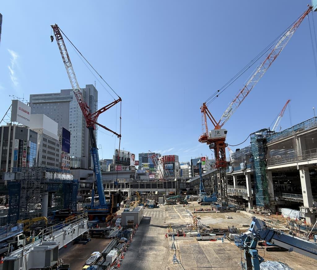 2025年現在も再開発中の渋谷駅西口