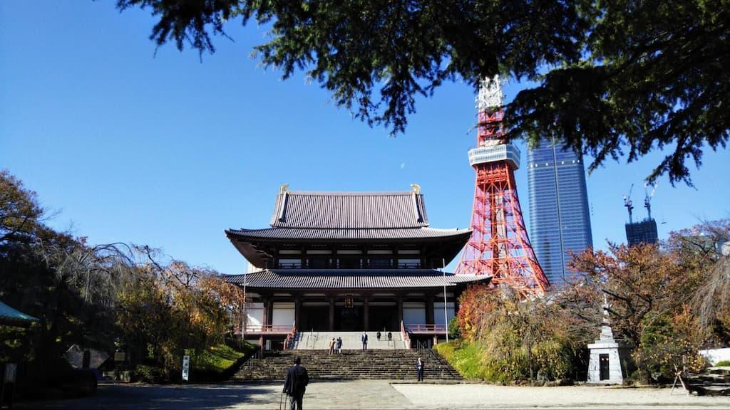 本堂と東京タワー