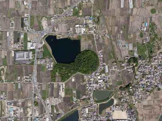 空中写真からみた箸墓古墳（出典：国土地理院HP 地図・空中写真閲覧サービス）