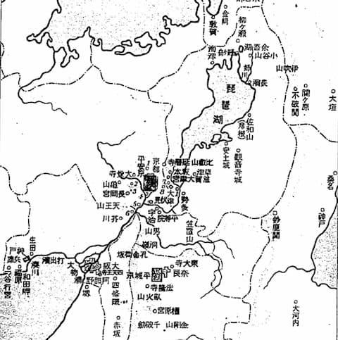 ※参考：平安京の位置（『日本歴史参照図表』より。出典：国立国会図書館デジタルコレクション）