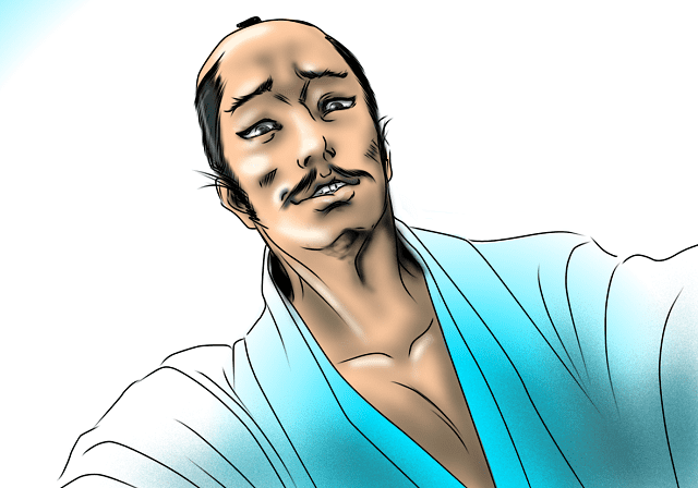 チョイ悪な明智光秀のイラスト