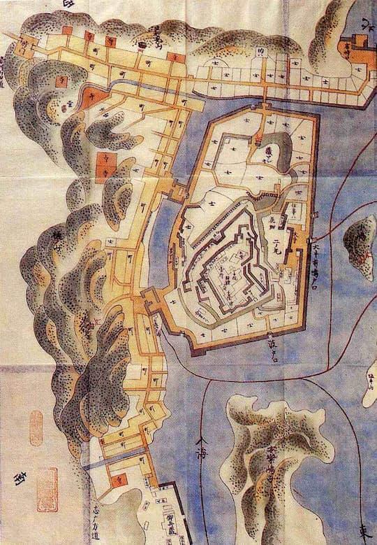 鳥羽城古絵図（浅野文庫所蔵、出典：wikipedia）