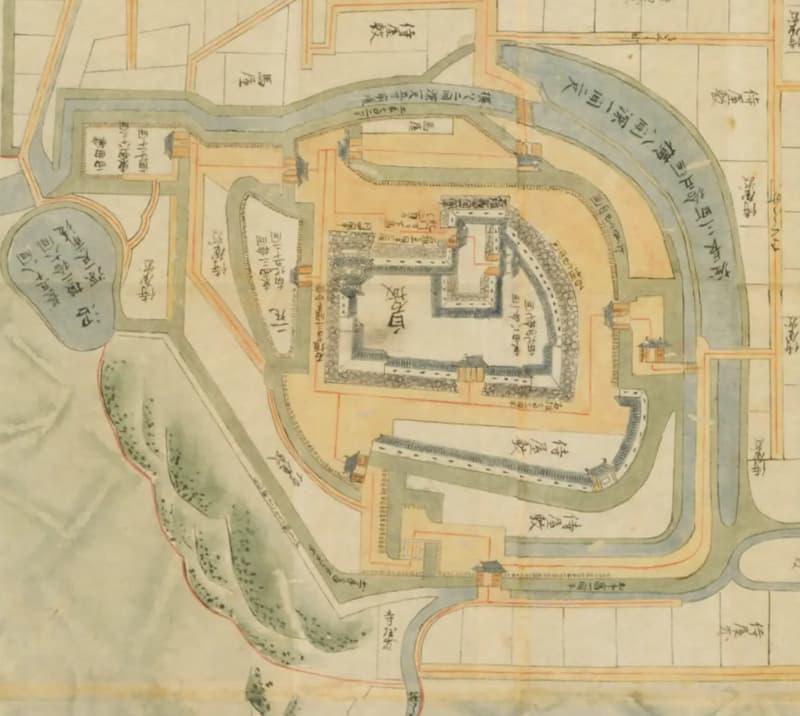 『日本古城絵図　奥州白石城下絵図』（出典：国立国会図書館デジタルコレクション）