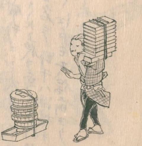 鮨売り(『守貞謾稿 』より。出典:国立国会図書館デジタルコレクション)