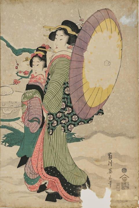 菊川英山 画『風流雪ノ遊』（出典：ColBase）
