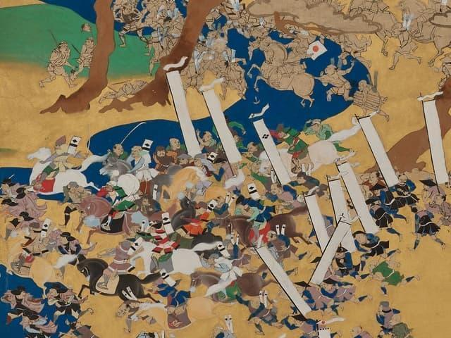 『長篠合戦図屏風（模本）』にみえる武田軍（出典：ColBase）