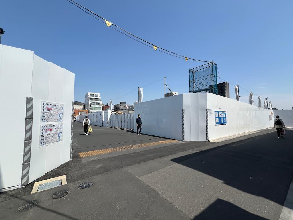 立石駅北口の再開発工事現場
