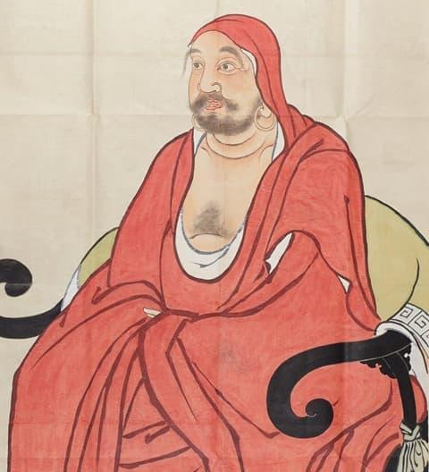 中国禅宗の開祖・達磨大師（中信模 画。出典：ColBase）