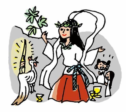 天岩戸のイラスト