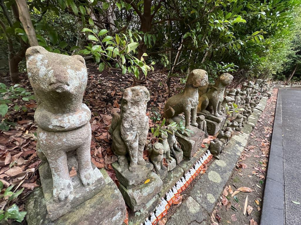 松江城内にある城山稲荷神社、稲垣家の没落前の屋敷から近く。また、泉八雲の大好きだった場所