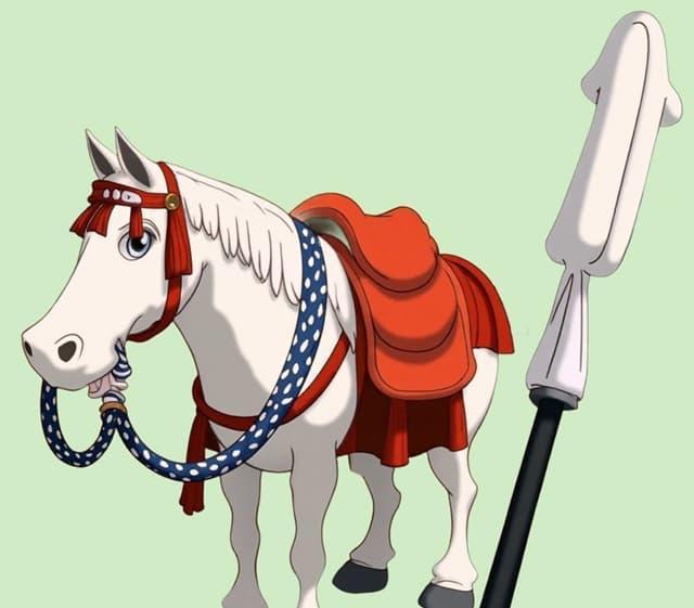 毛氈鞍覆、白傘袋のイラストイメージ