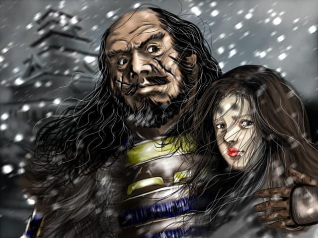 秀吉に敗れた柴田勝家は最期、お市とともに北ノ庄城で自害した。