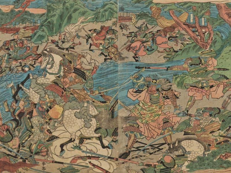 勝川春亭筆『川中島合戦』（出典：ColBase）