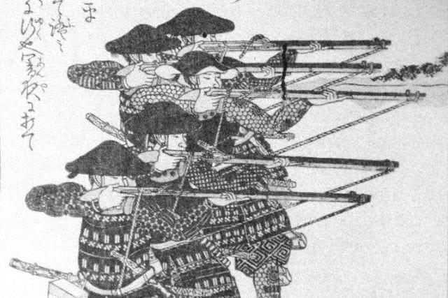 火縄銃を持つ部隊