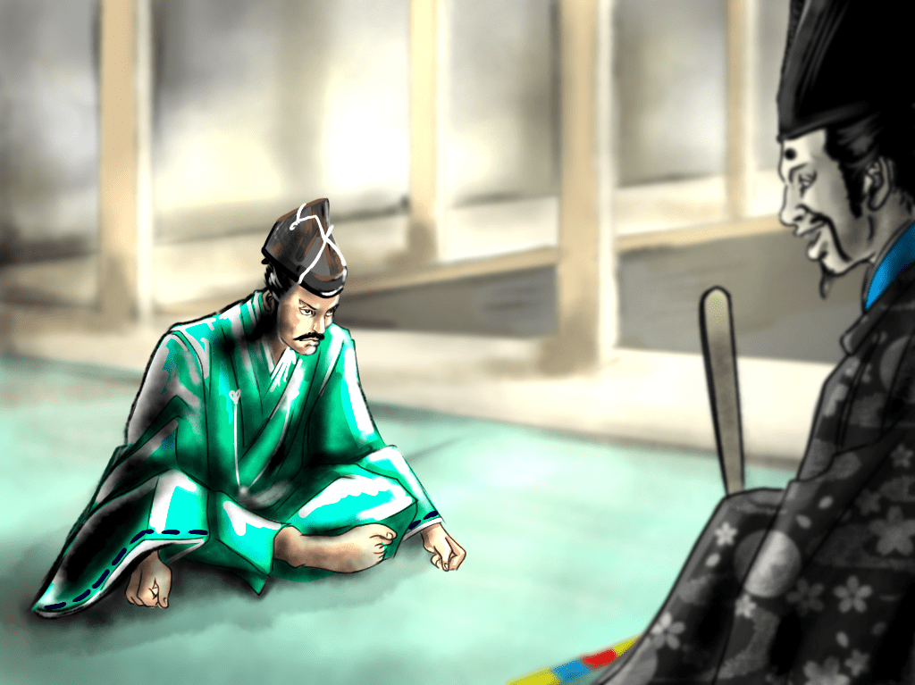 明智光秀と足利義昭のイラスト